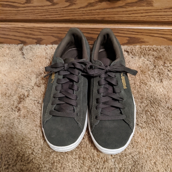 puma olive green shoes